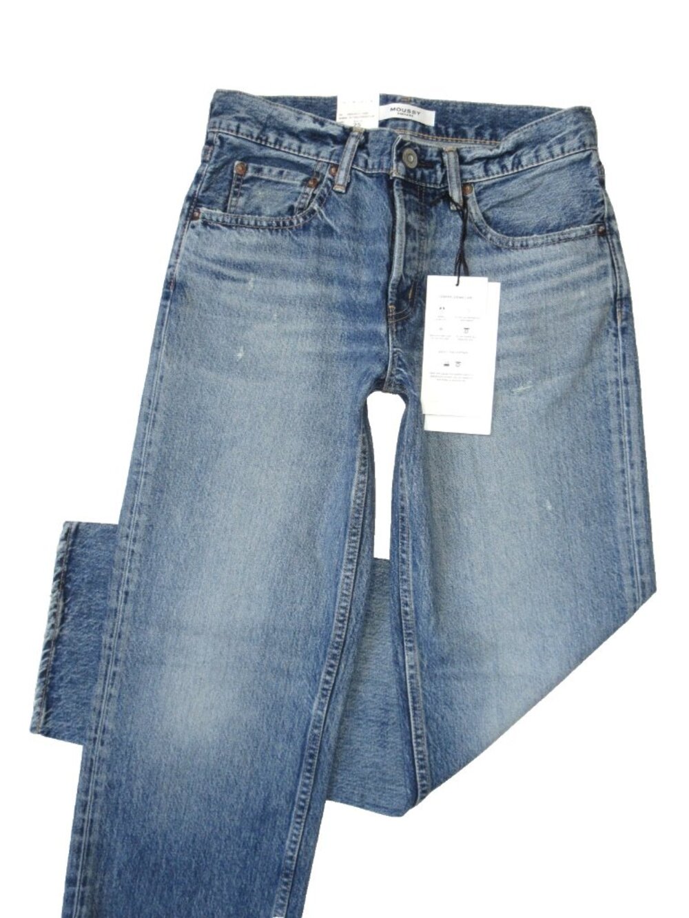 Moussy Women's Faded Blue Straight-Leg Jeans - Picture 7 of 15